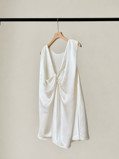 Mandy Back Knot Satin Top