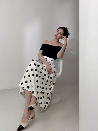 Frankie Polka Dots Umbrella Skirt