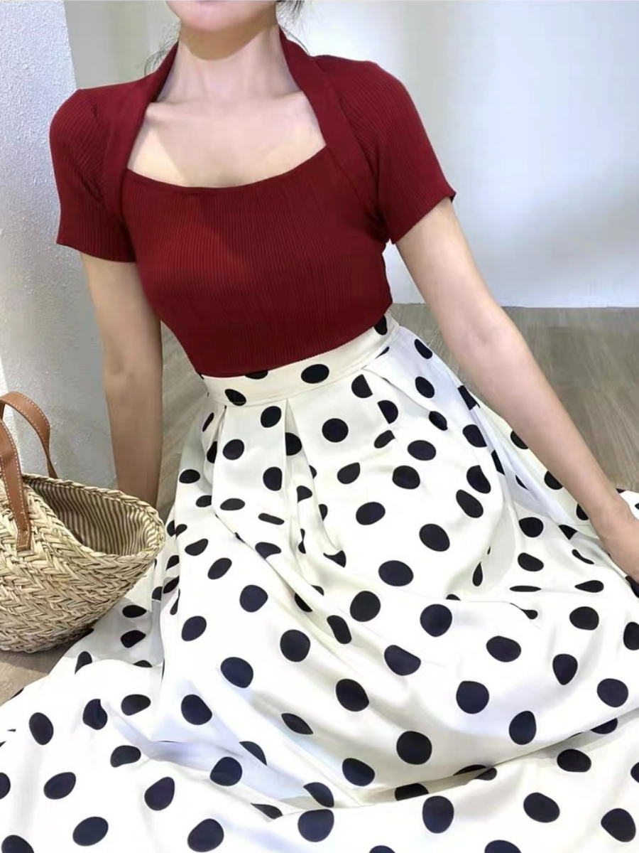 Frankie Polka Dots Umbrella Skirt
