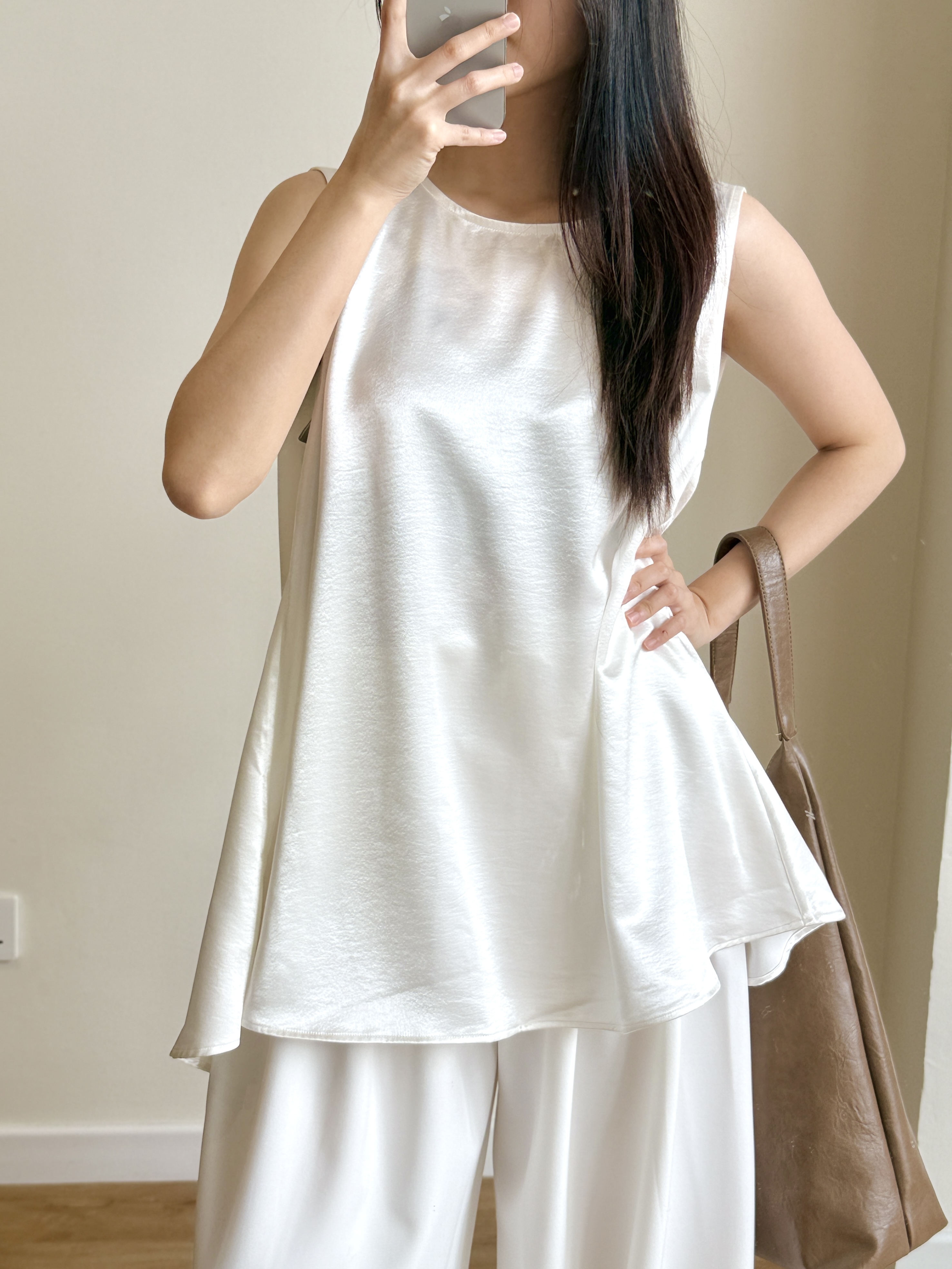 Mandy Back Knot Satin Top