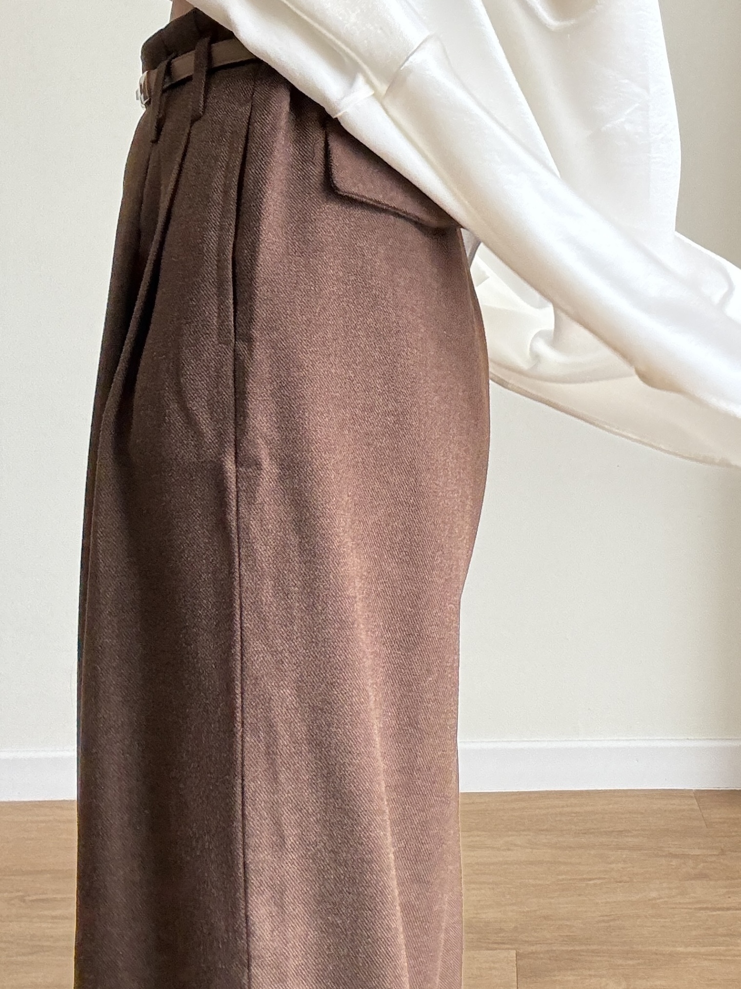 Moligna Belted Wide Leg Pants
