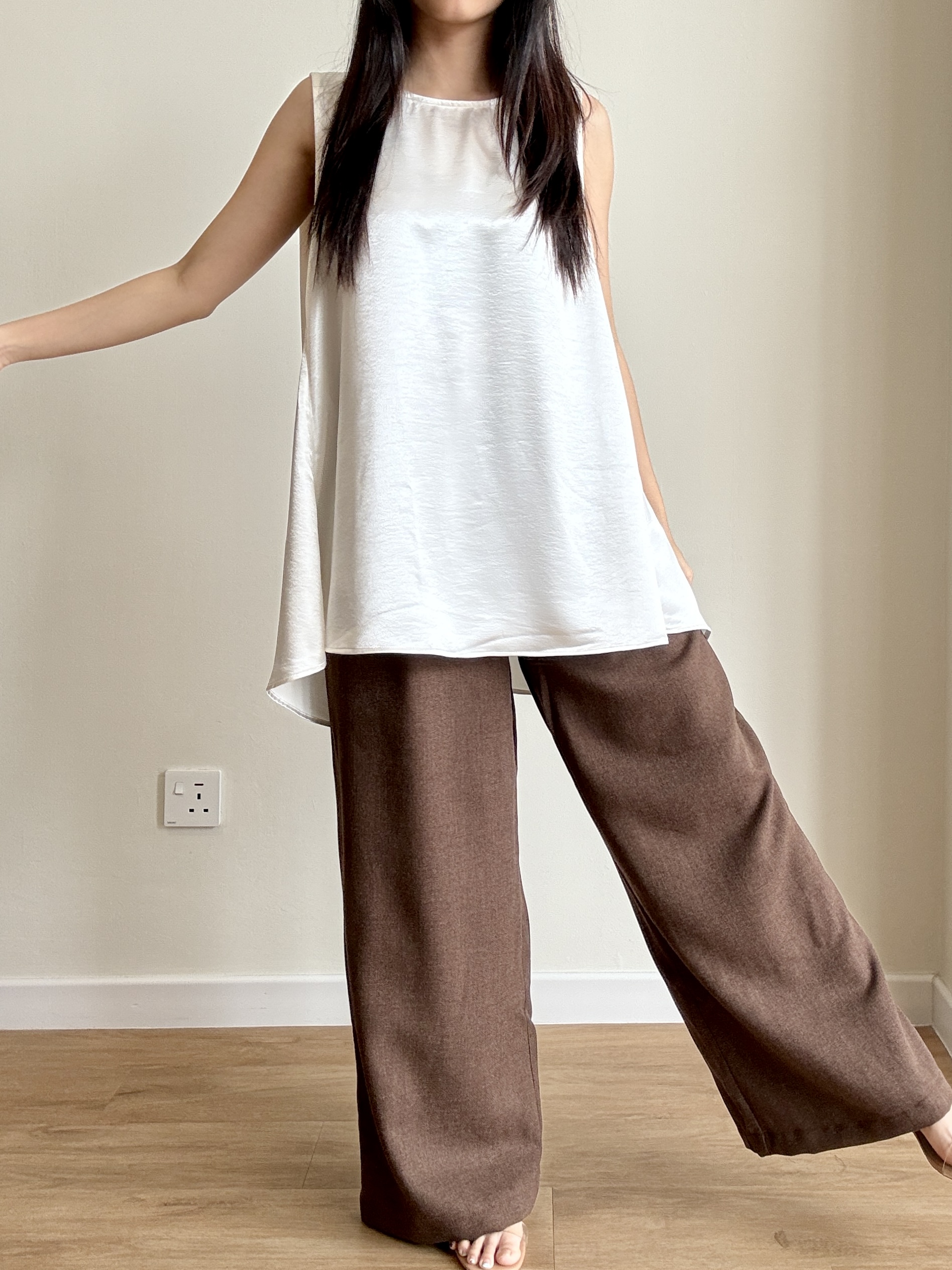 Moligna Belted Wide Leg Pants