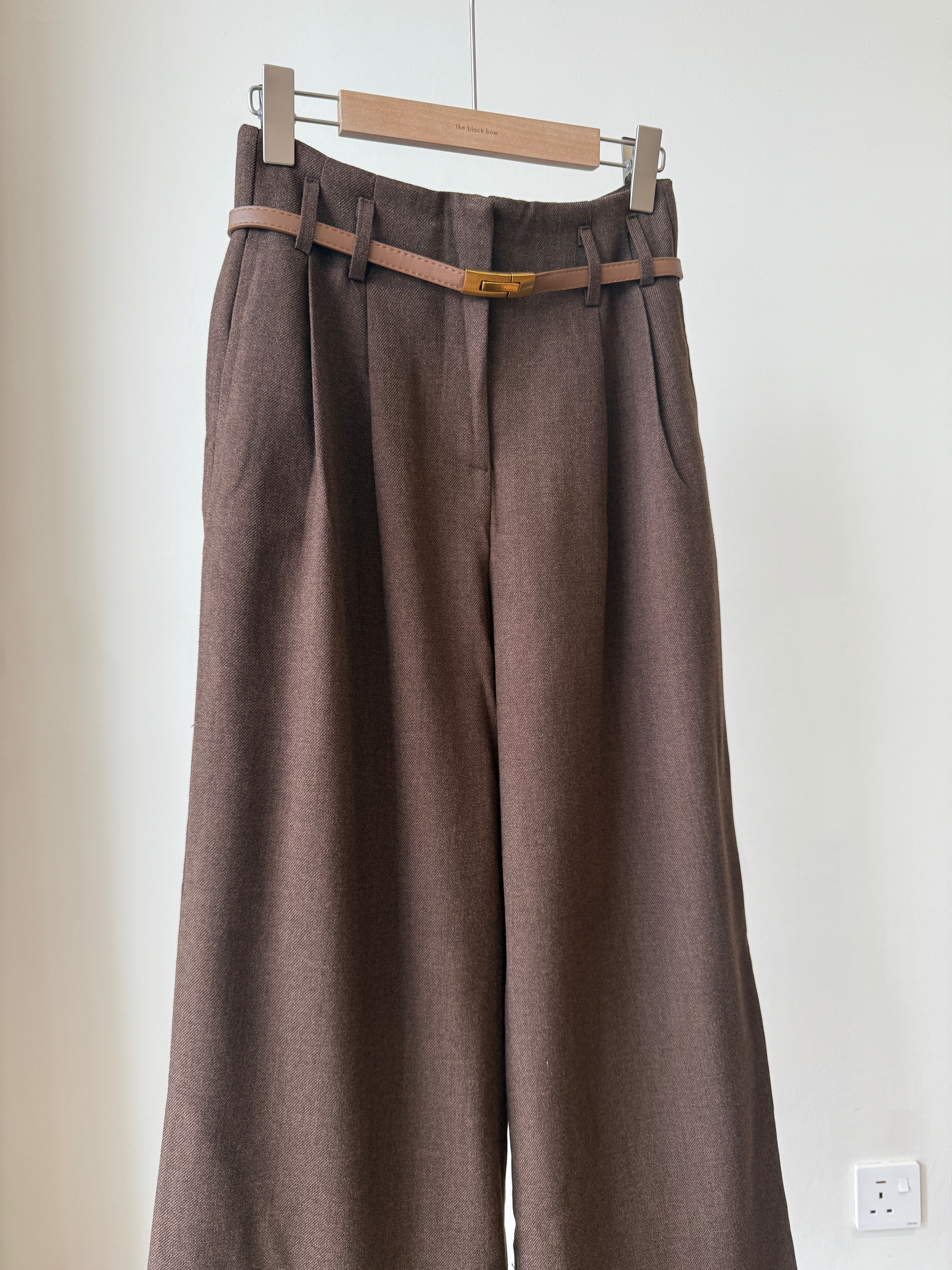 Moligna Belted Wide Leg Pants