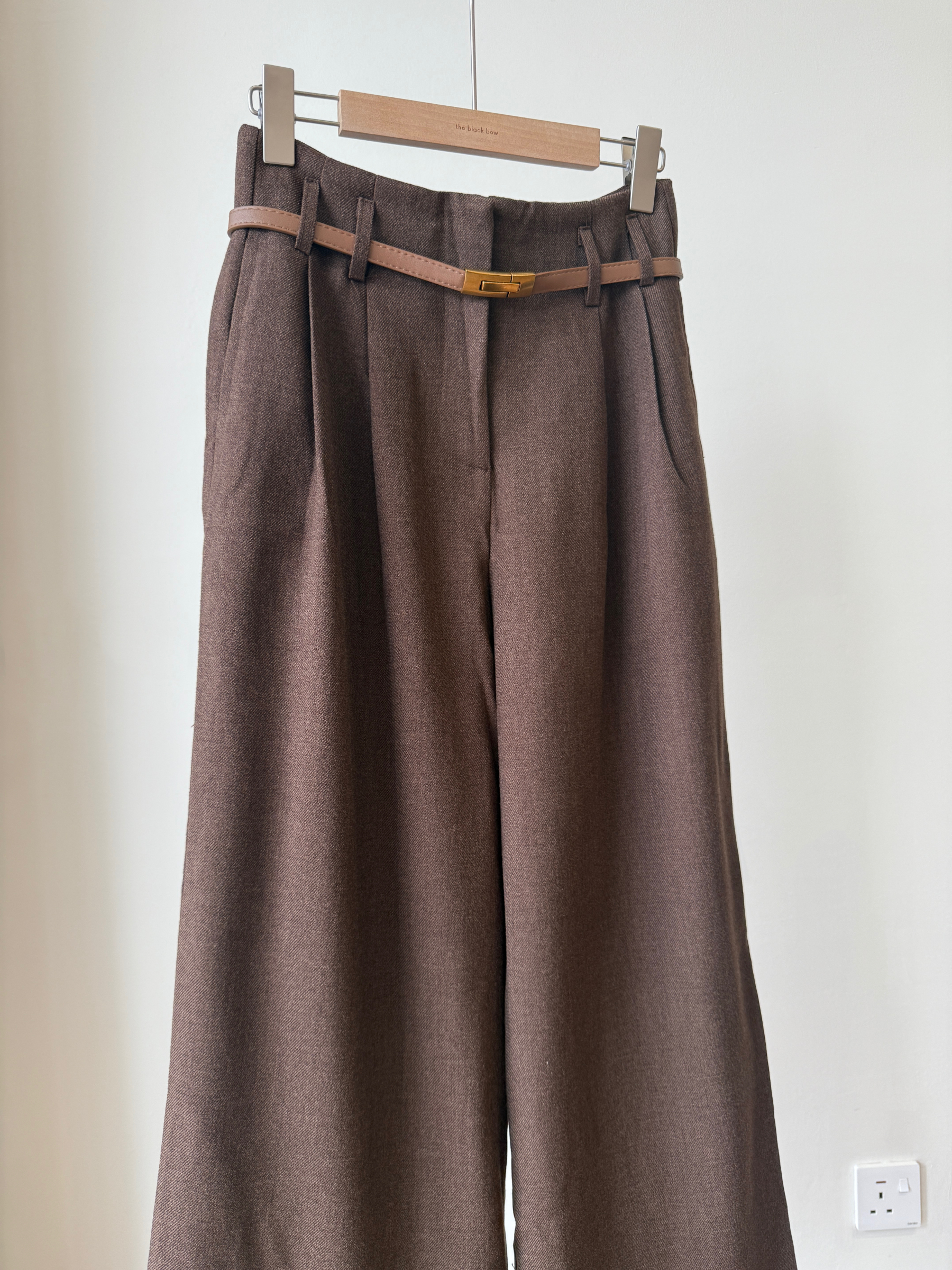Moligna Belted Wide Leg Pants