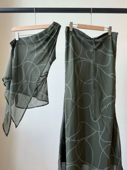 Wynna Graphic Print One Shoulder Top