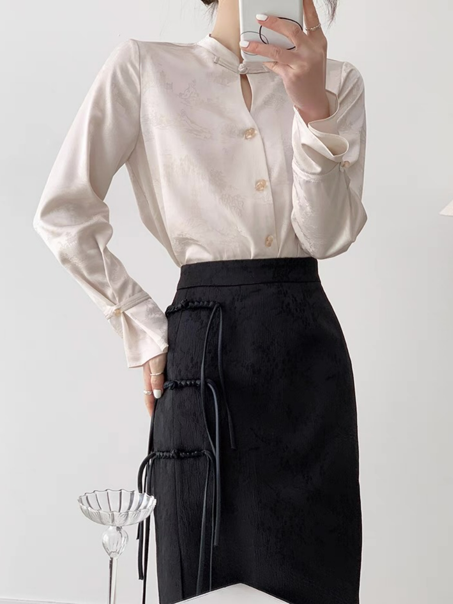 Xin Hua Long Sleeve Oriental  Top