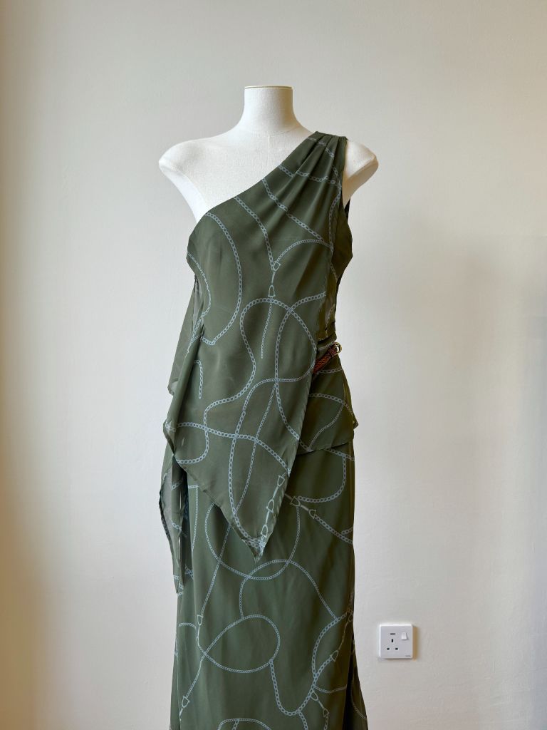 Wynna Graphic Print One Shoulder Top