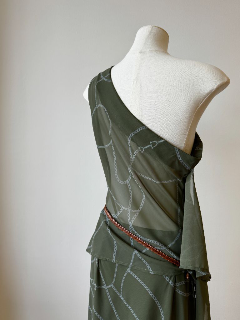 Wynna Graphic Print One Shoulder Top