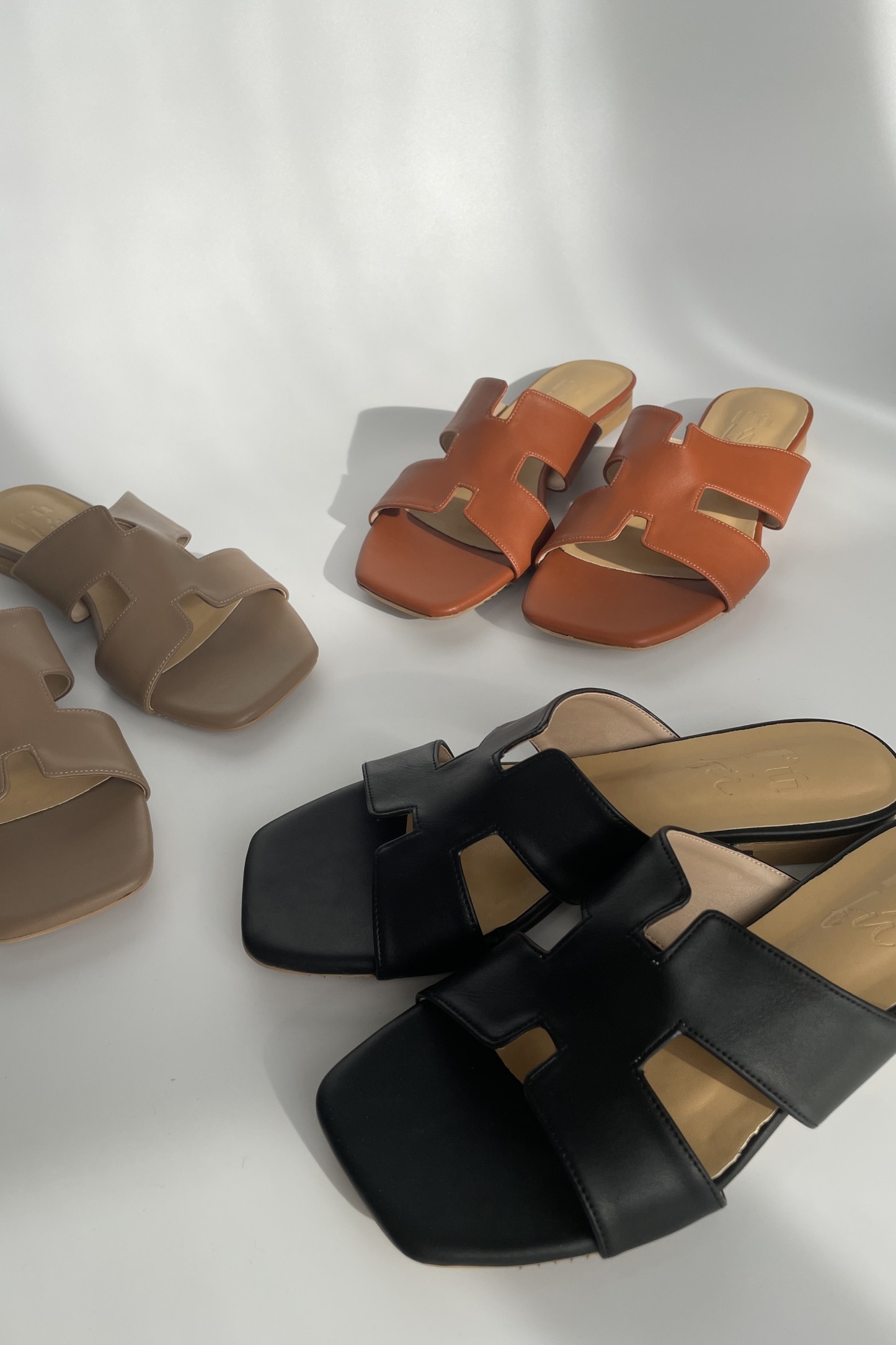 Louisé Geometric Sandal-Black-The Black Bow-