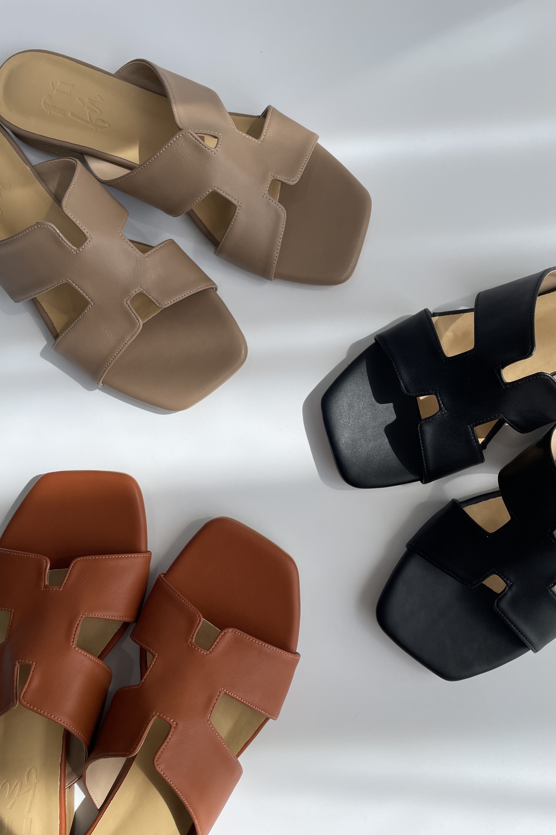 Louisé Geometric Sandal-Sand Beige-The Black Bow-