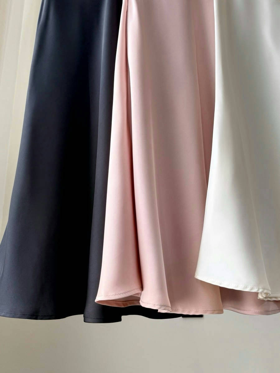Cacaly Satin Bias Cutting Skirt