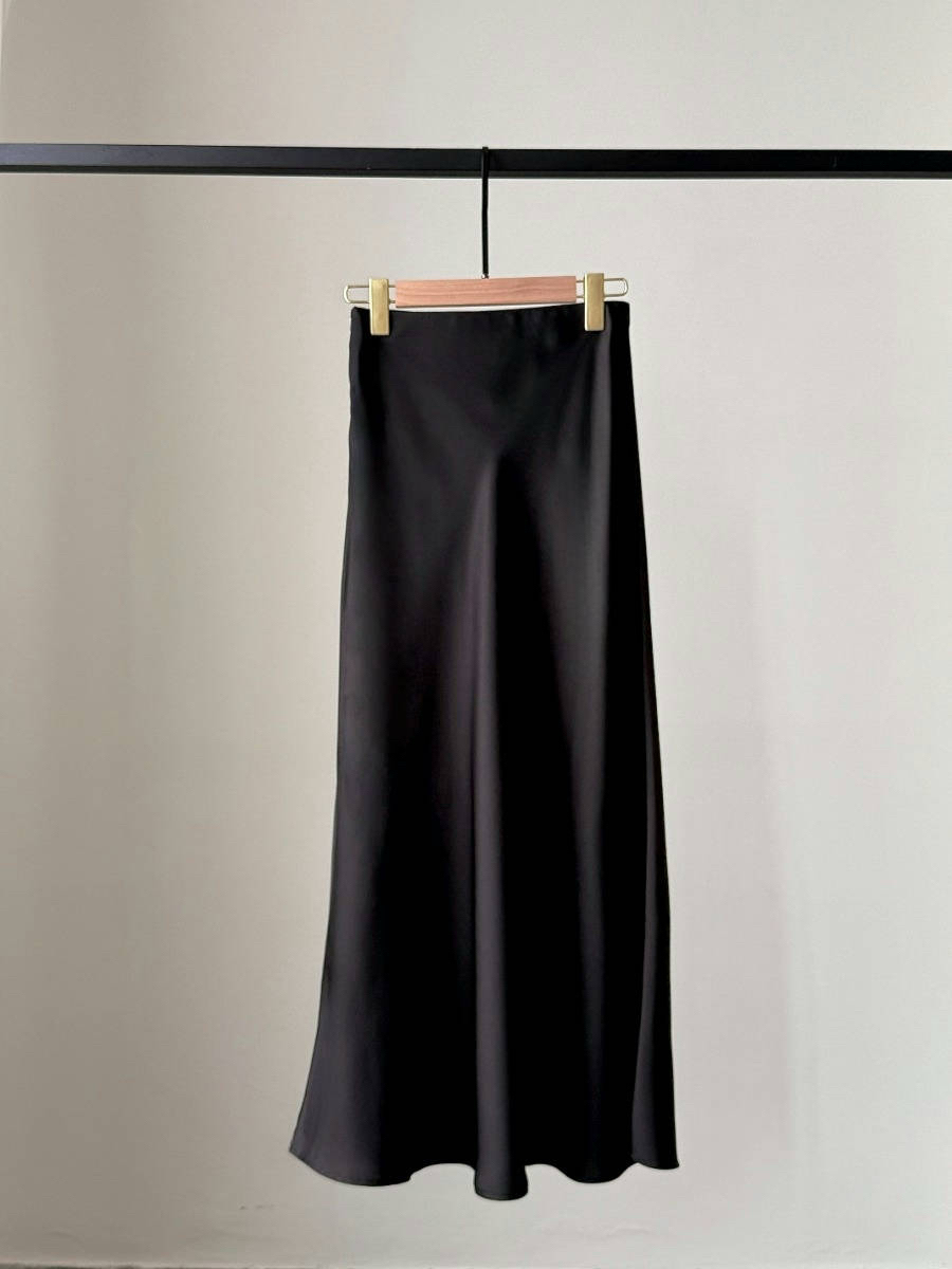 Cacaly Satin Bias Cutting Skirt
