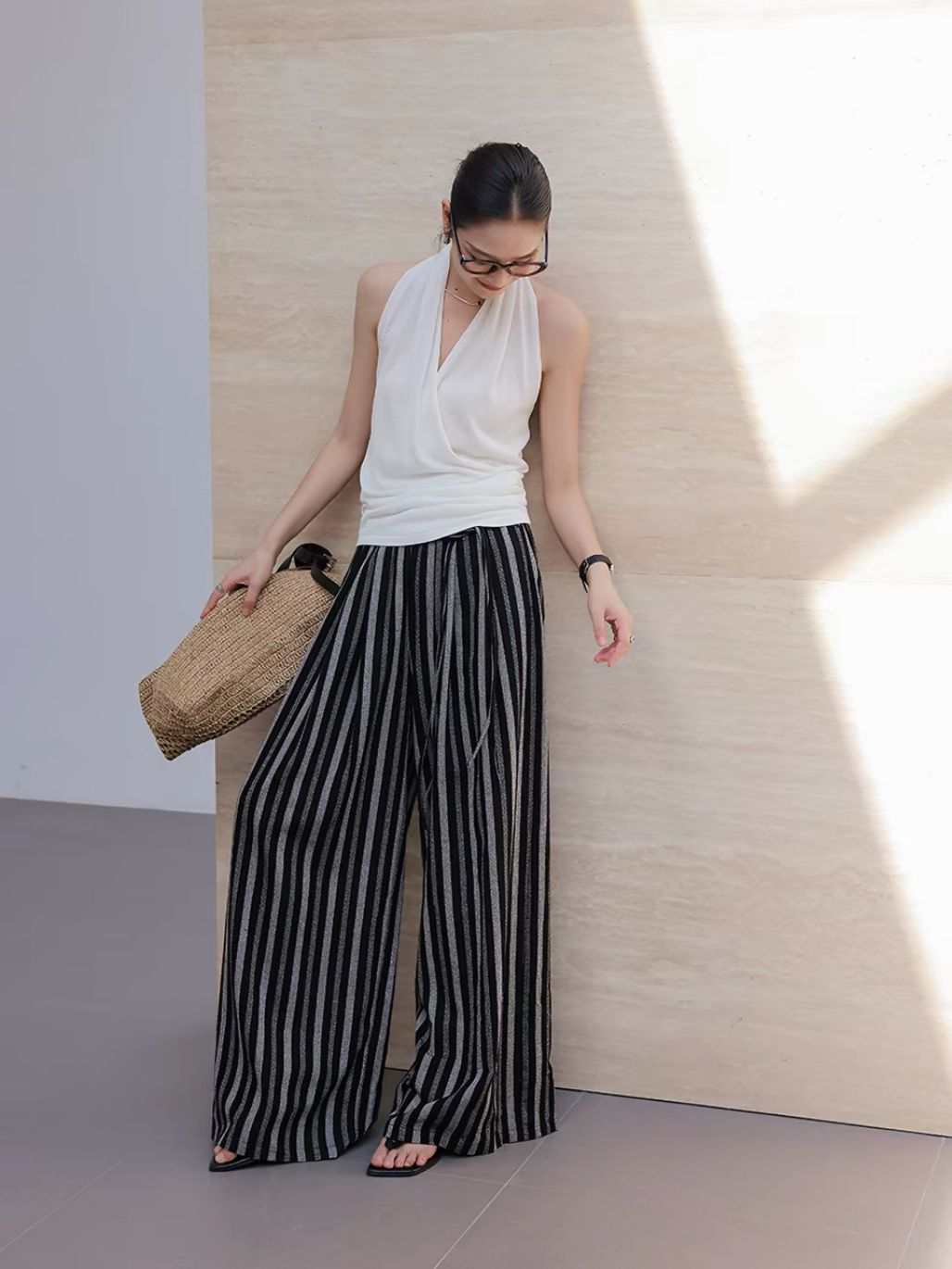 Linsey Tencel Halter Neck Knit Top