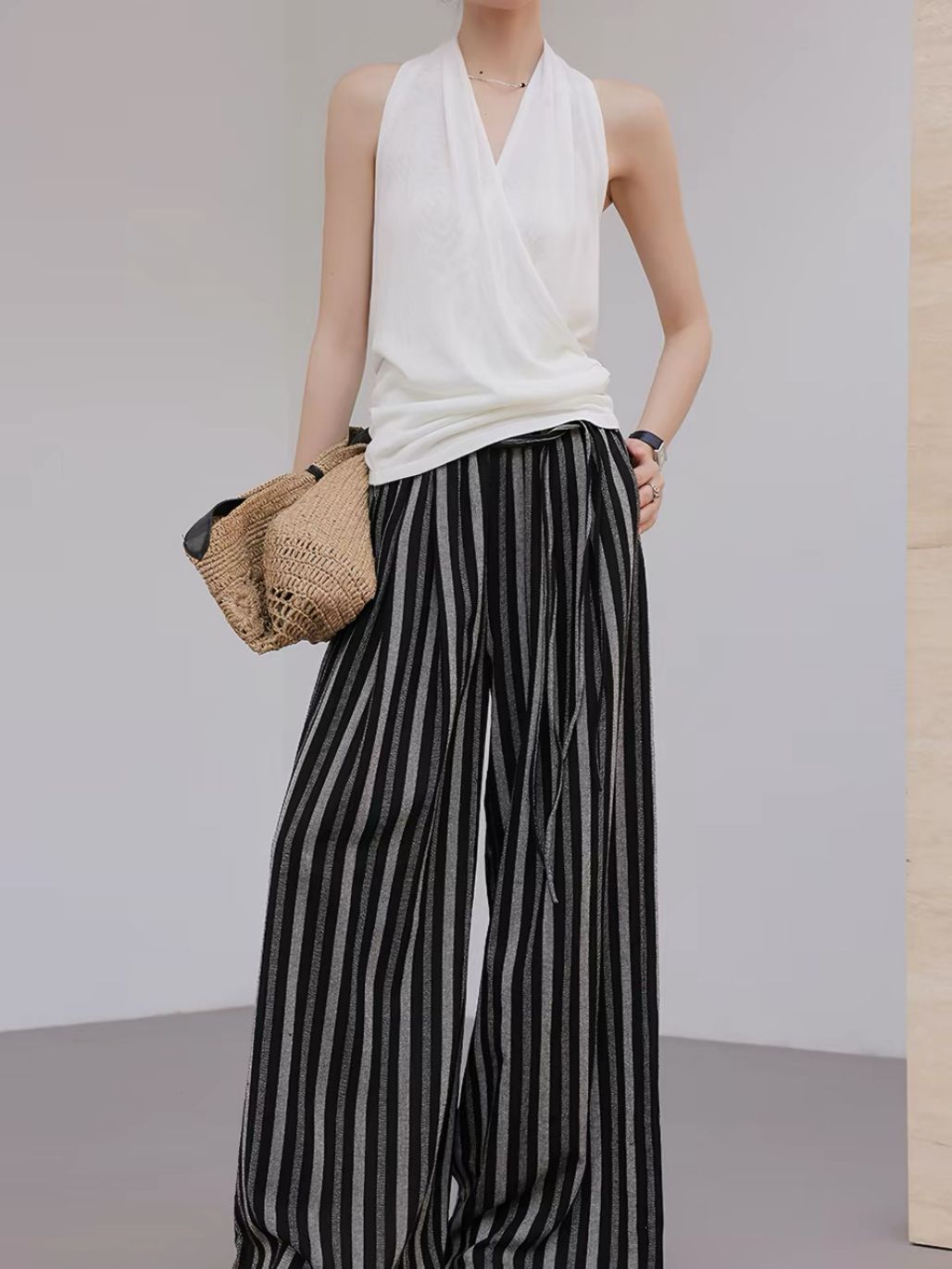 Linsey Tencel Halter Neck Knit Top