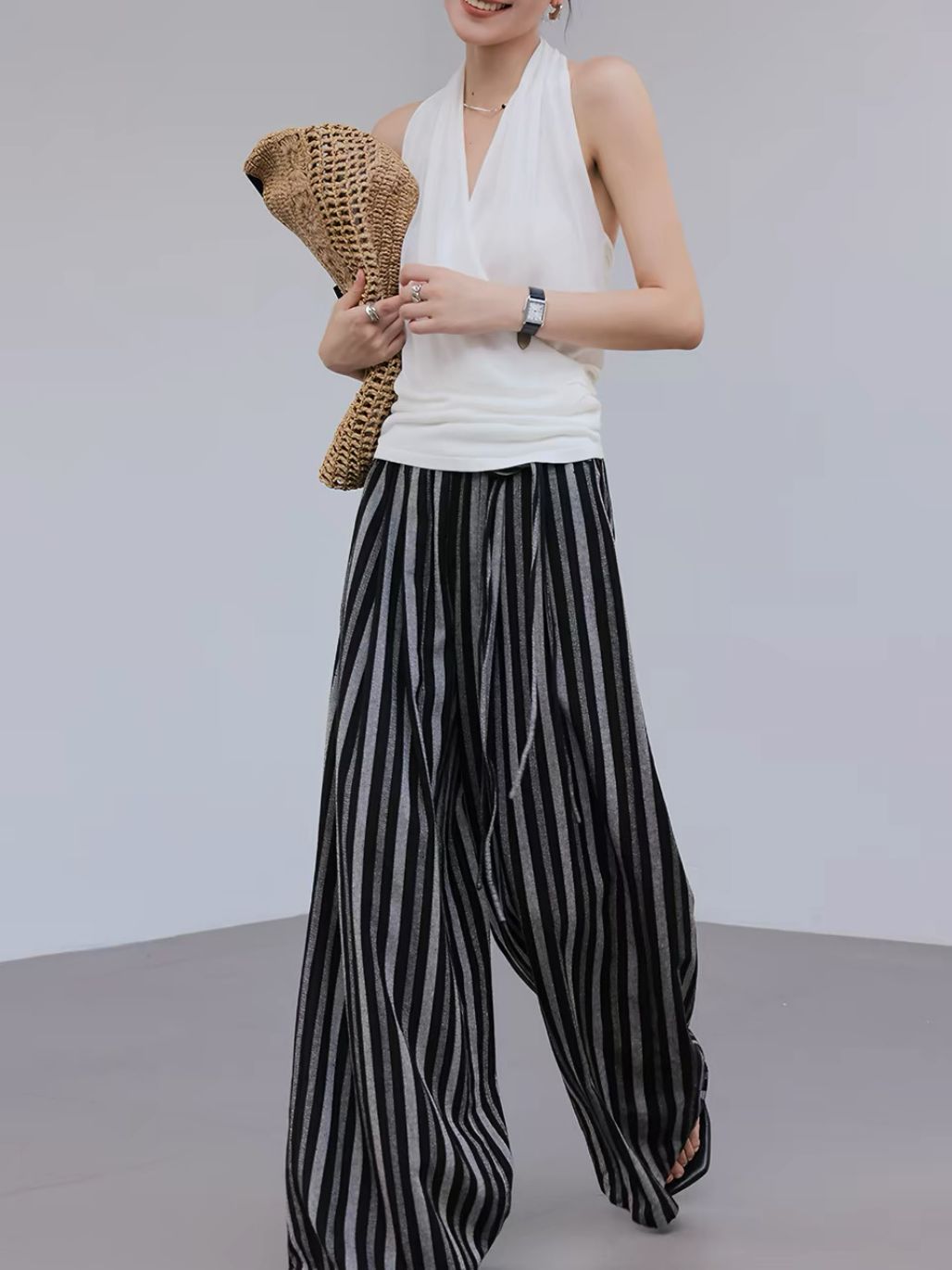 Linsey Tencel Halter Neck Knit Top