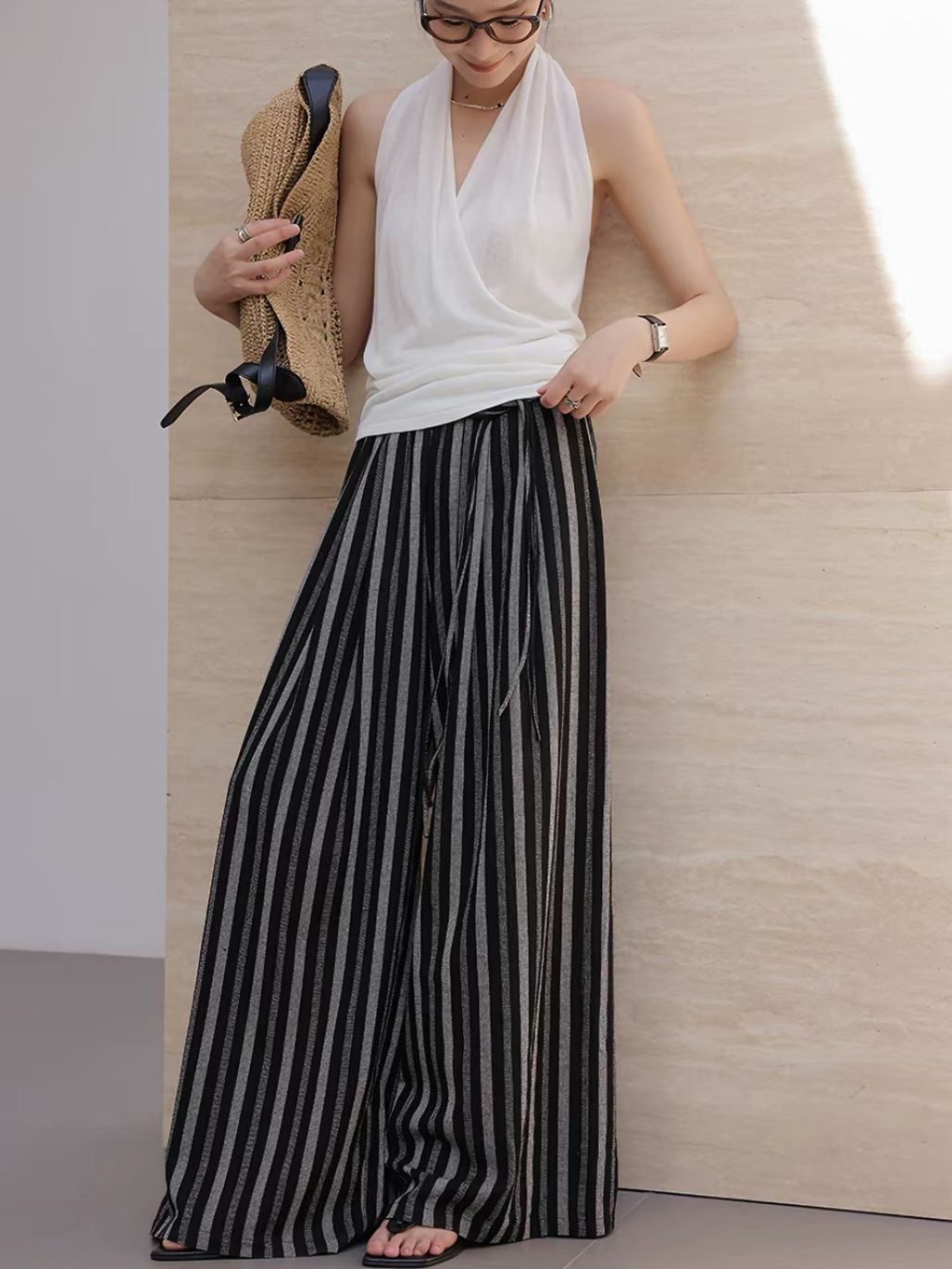 Linsey Tencel Halter Neck Knit Top