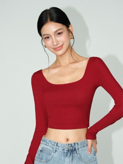 Mazzy Low Back Padded Crop Top-The Black Bow-