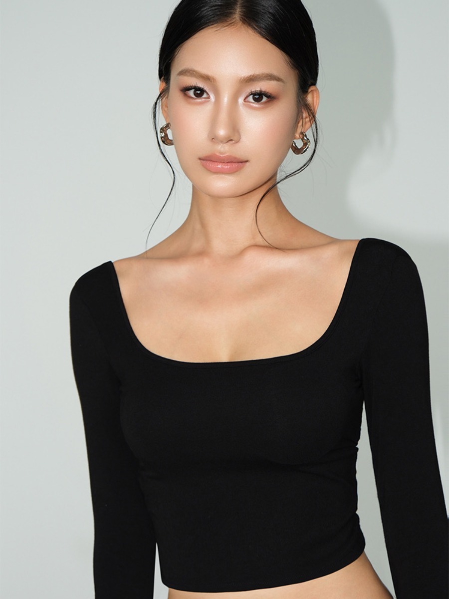 Mazzy Low Back Padded Crop Top-The Black Bow-