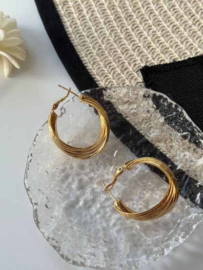 Seo-Yoon Twist Hoop Earrings