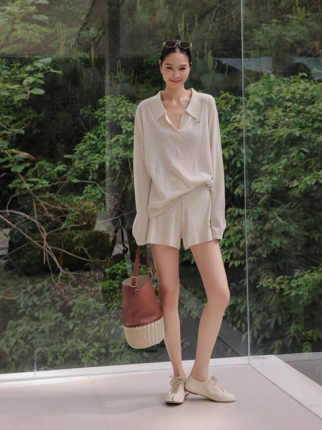 Pauren Lyocell & Linen Blend Lounge Top and Shorts