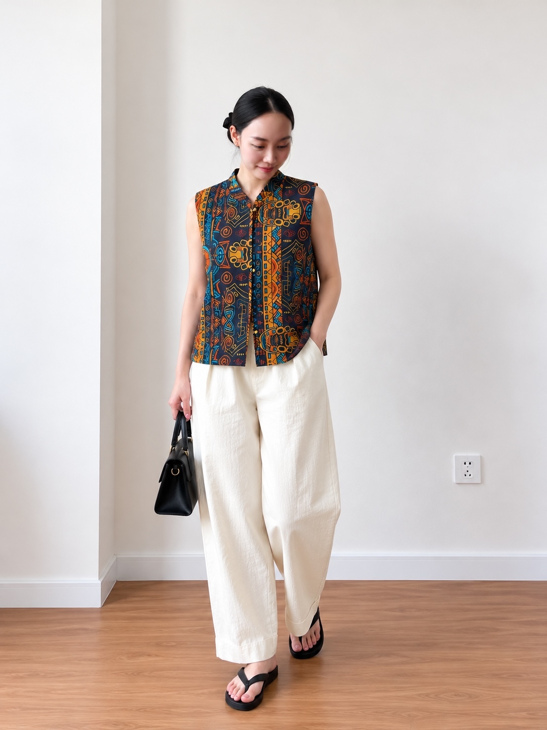 Jian Ku Panelled Barrel-Leg Pants