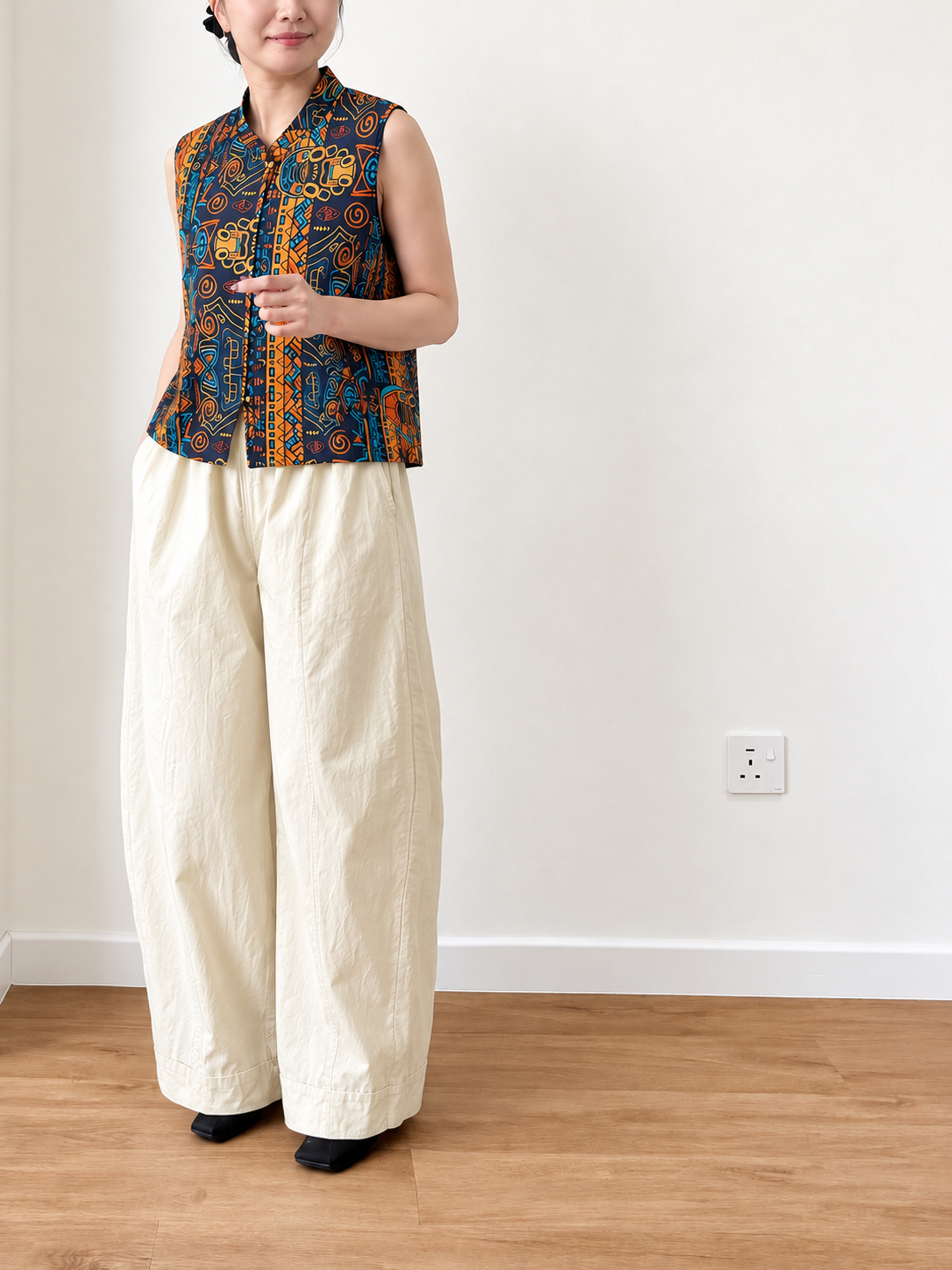 Jian Ku Panelled Barrel-Leg Pants