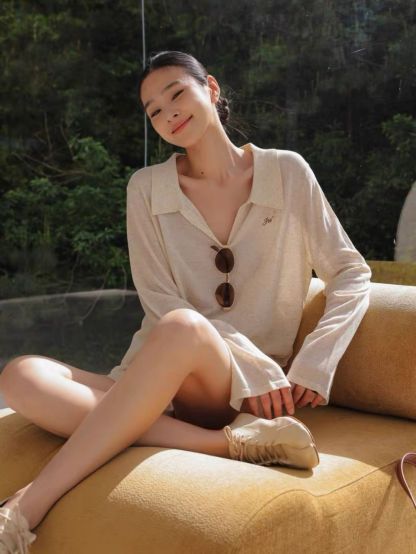 Pauren Lyocell & Linen Blend Lounge Top and Shorts