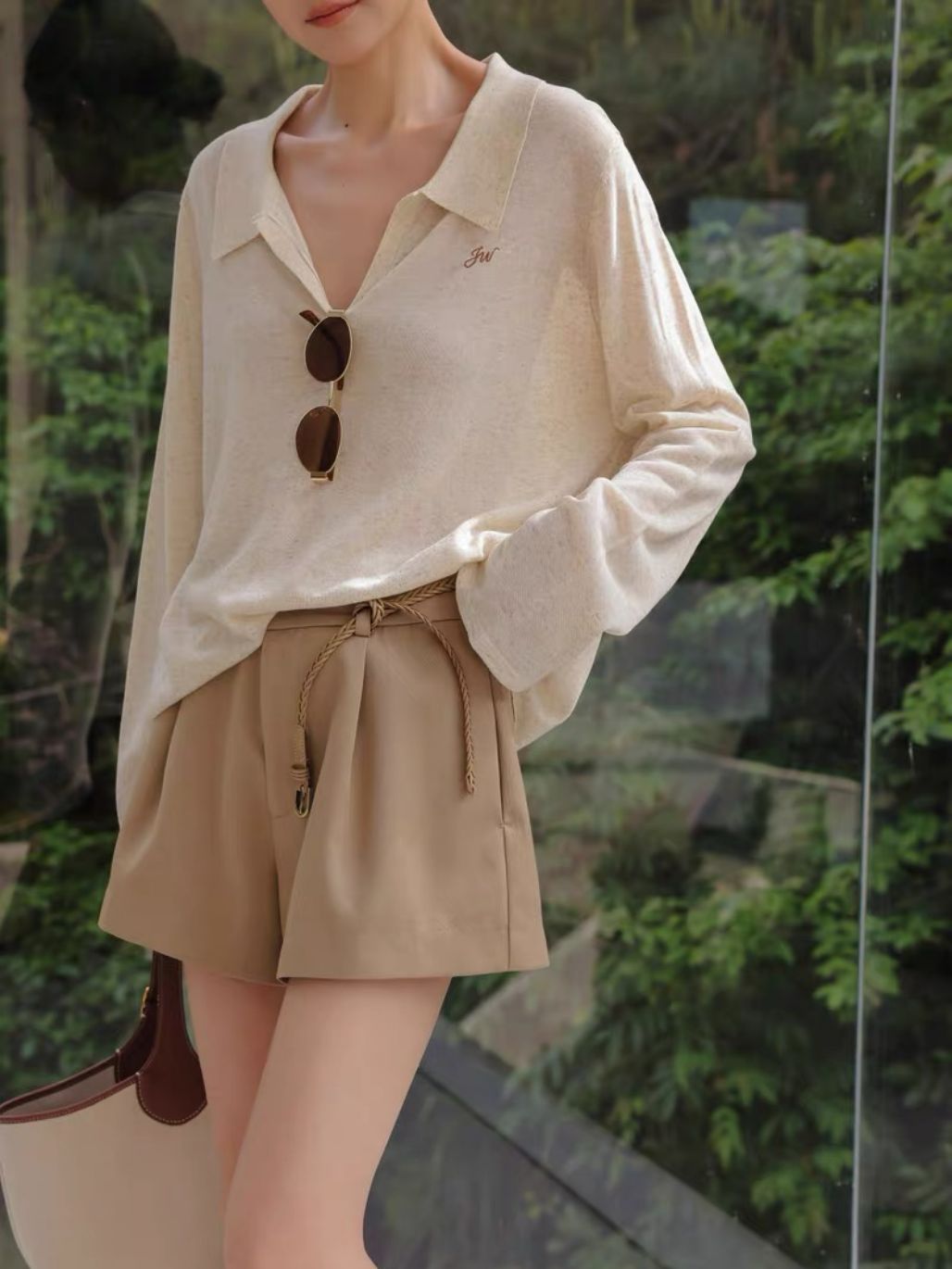 Pauren Lyocell & Linen Blend Lounge Top and Shorts