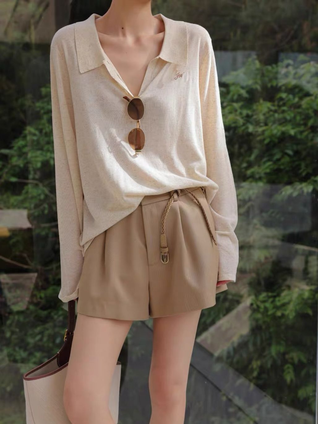 Pauren Lyocell & Linen Blend Lounge Top and Shorts