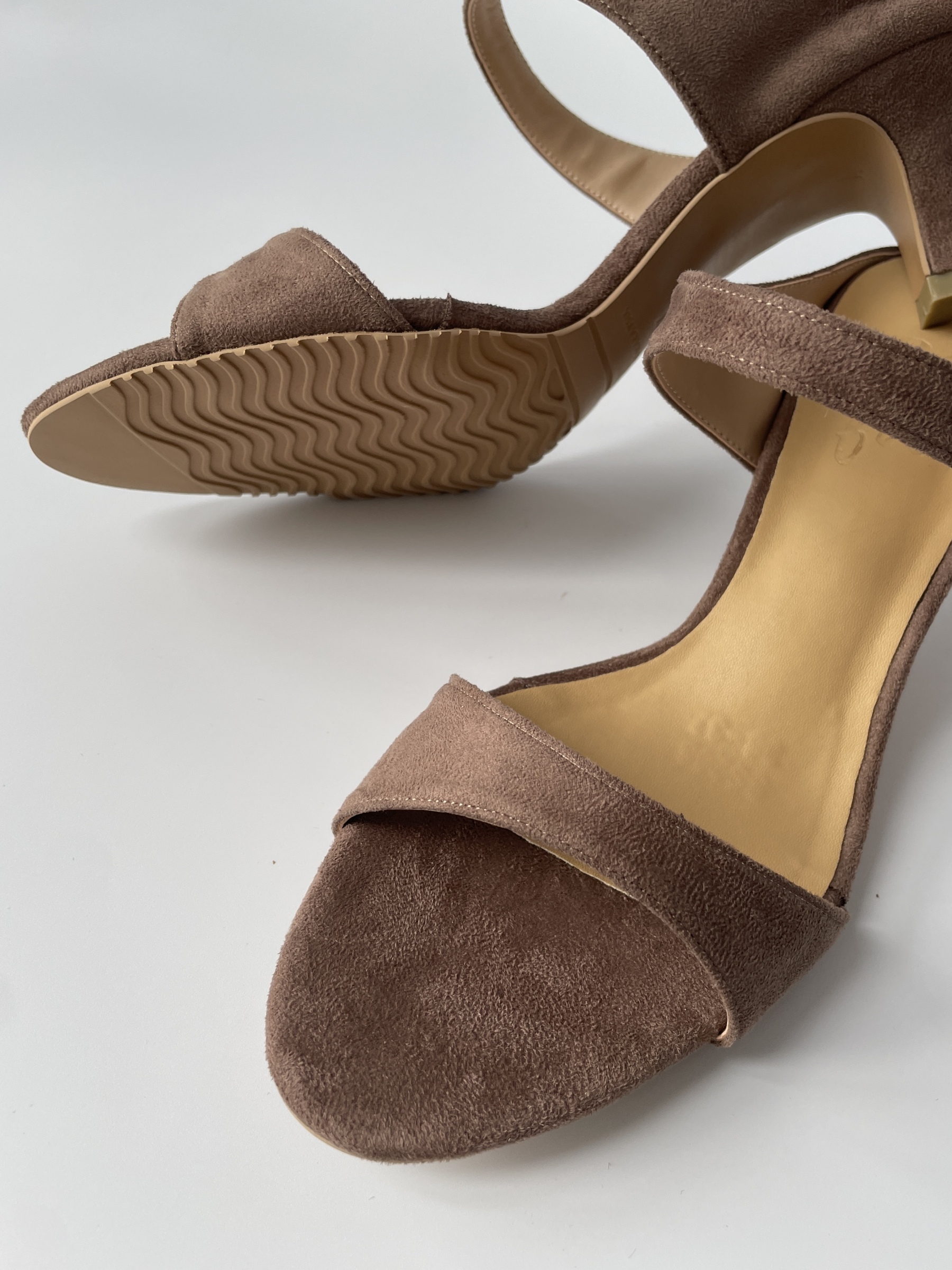 Sirène Velvety Strap Kitten Heels-Ash-The Black Bow-