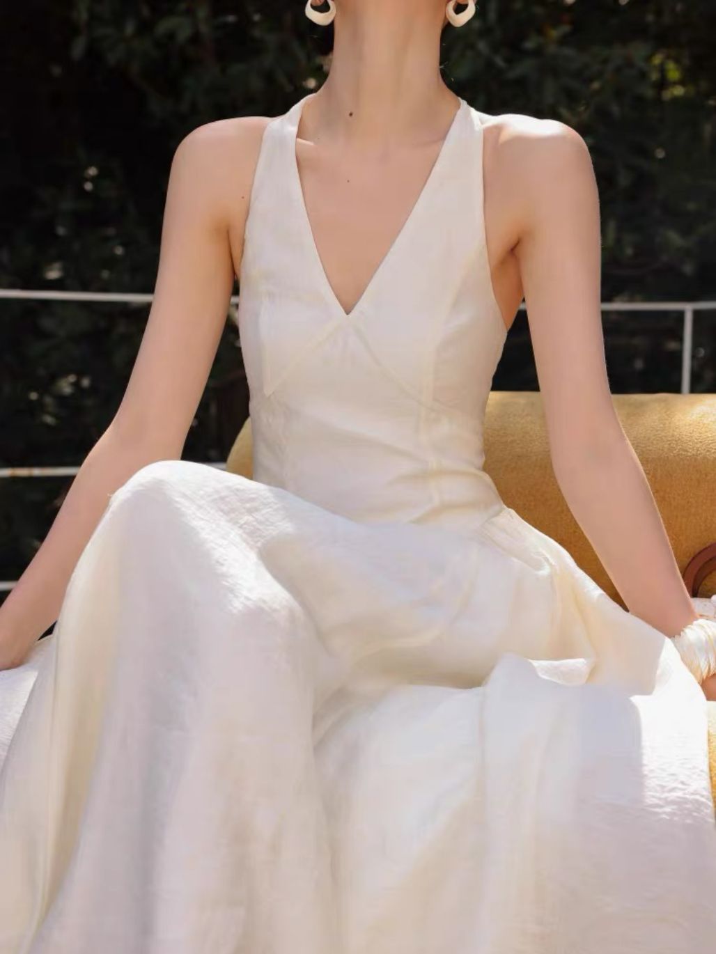 Letty Lyocel Blend Flowy Halter Neck Dress