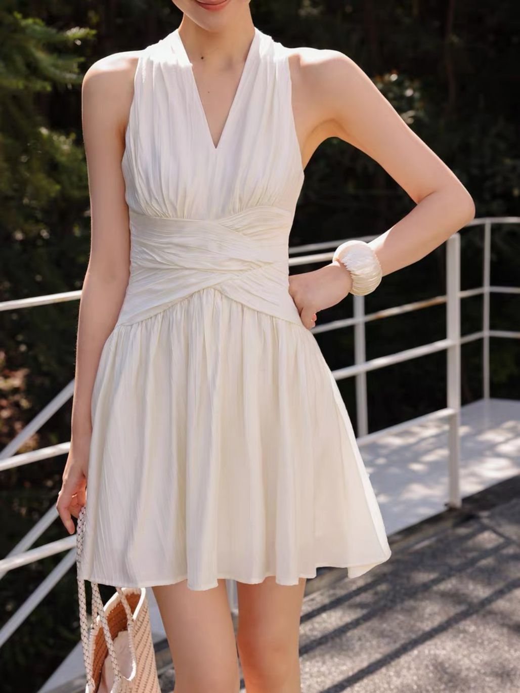 Lucie Delicate Halter Neck Mini Dress