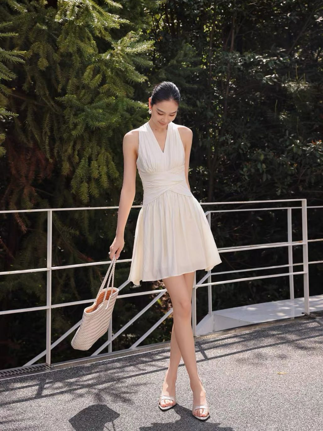 Lucie Delicate Halter Neck Mini Dress