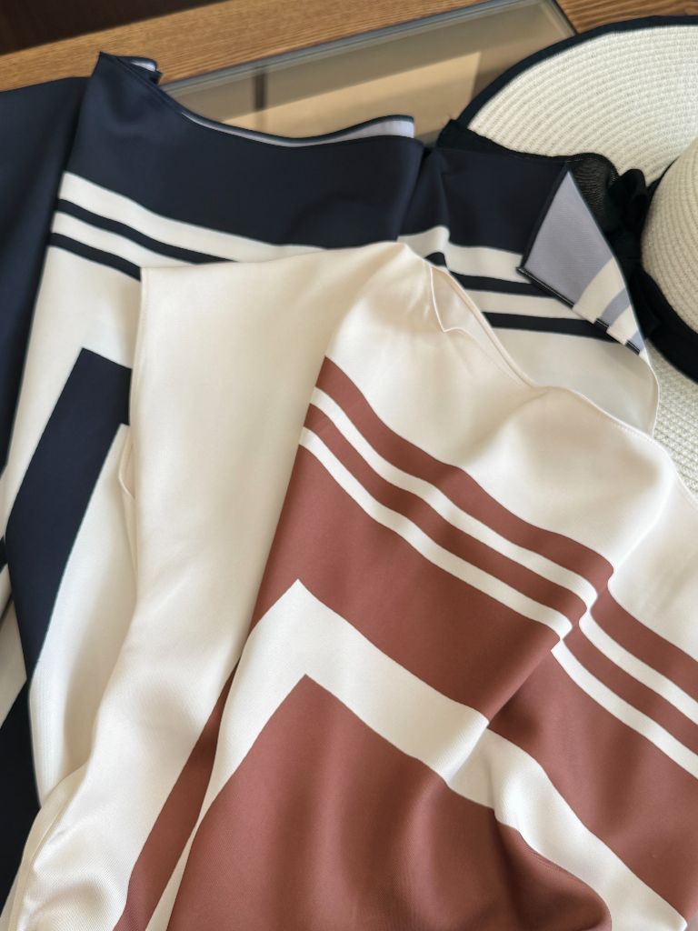 Wrenley Geometric Draped Top (Skirt to purchase seperately)