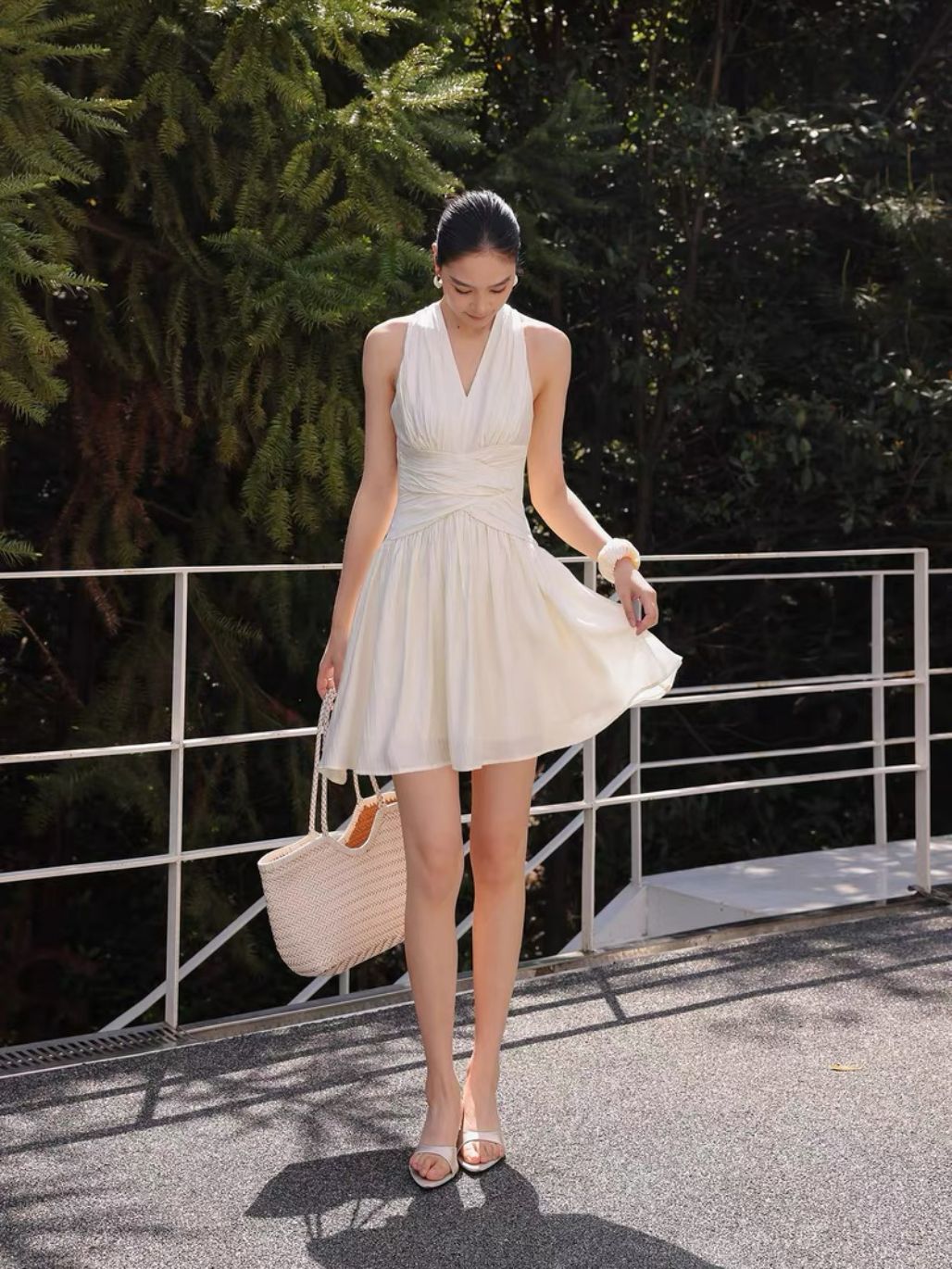 Lucie Delicate Halter Neck Mini Dress