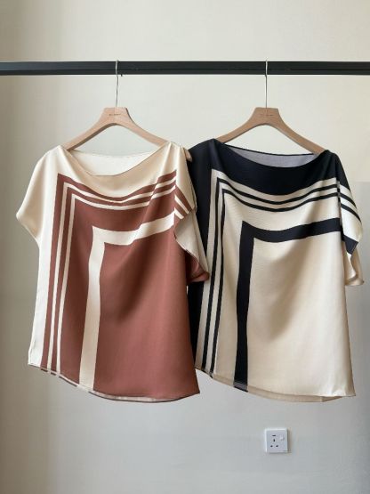 Wrenley Geometric Draped Top (Skirt to purchase seperately)