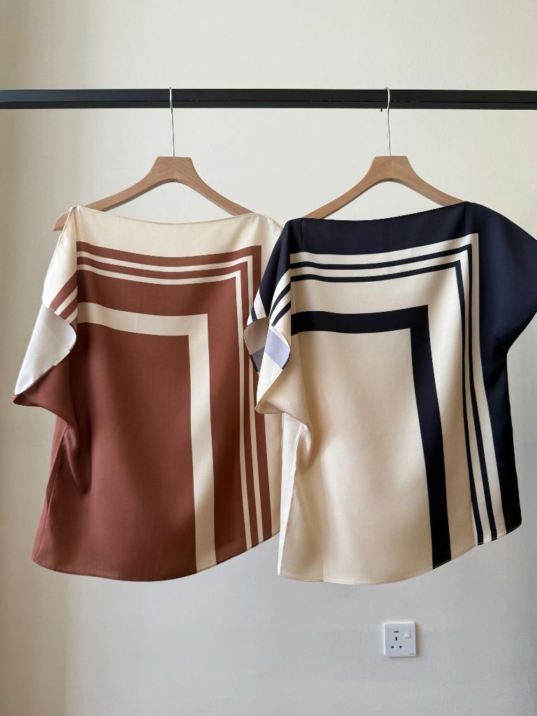 Wrenley Geometric Draped Top (Skirt to purchase seperately)