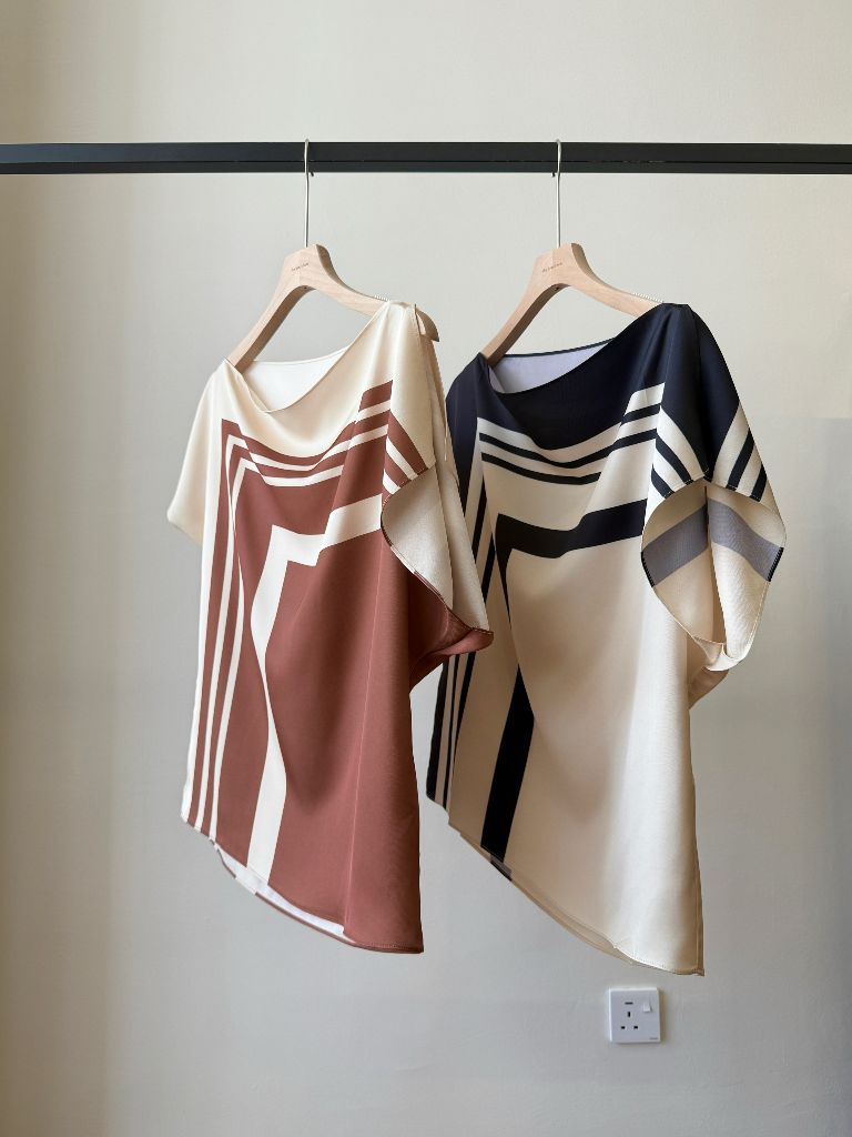 Wrenley Geometric Draped Top (Skirt to purchase seperately)