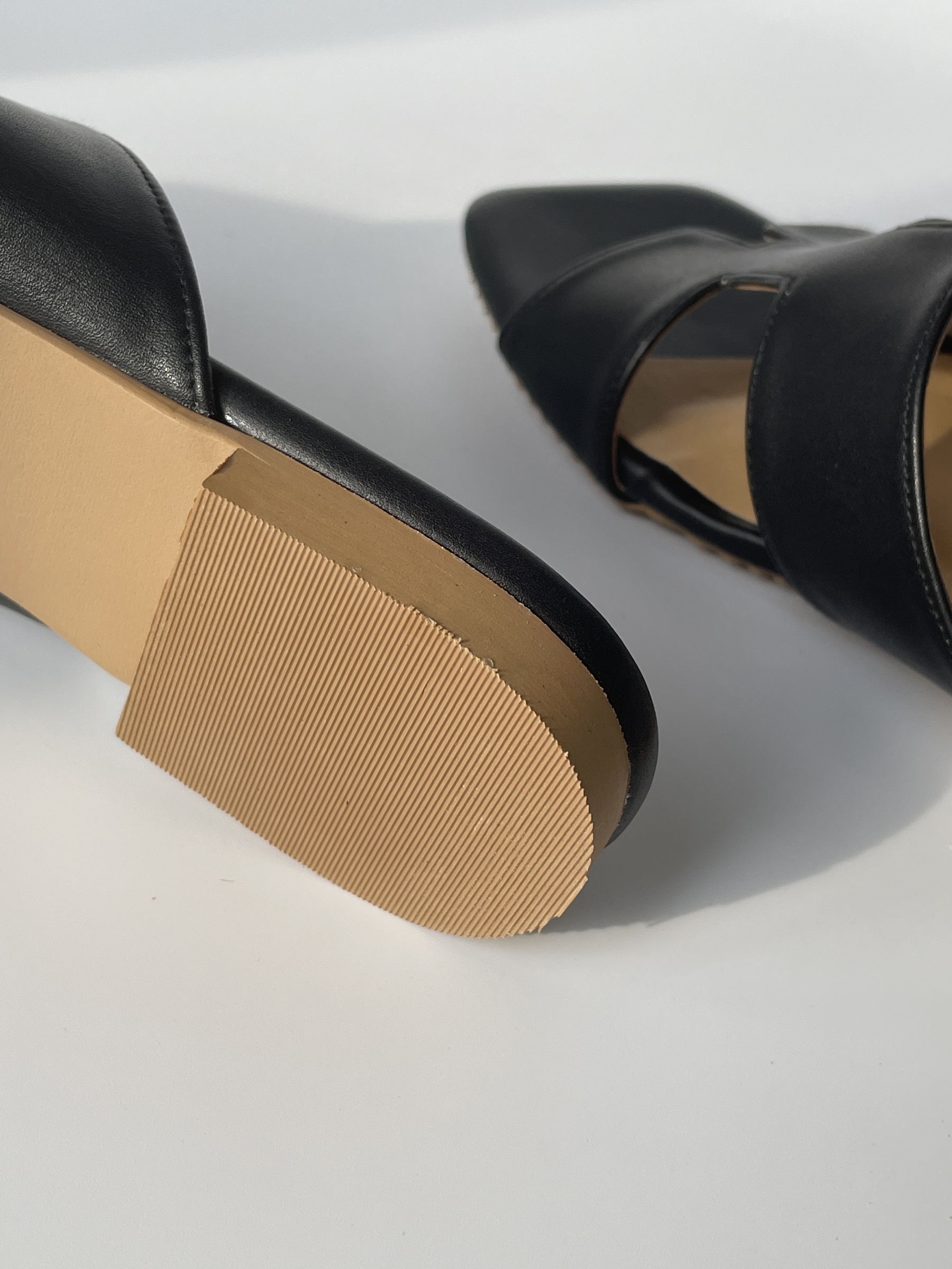 Louisé Geometric Sandal-Black-The Black Bow-