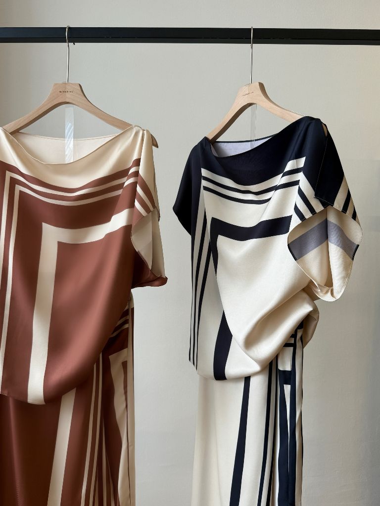 Wrenley Geometric Draped Top (Skirt to purchase seperately)