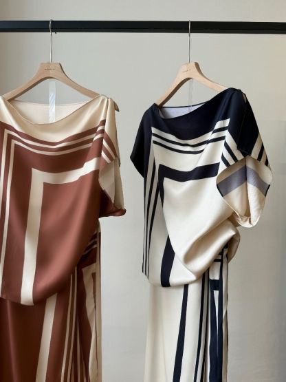 Wrenley Geometric Draped Top (Skirt to purchase seperately)