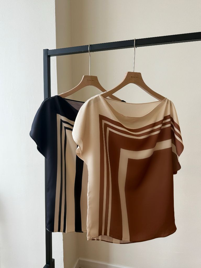 Wrenley Geometric Draped Top (Skirt to purchase seperately)