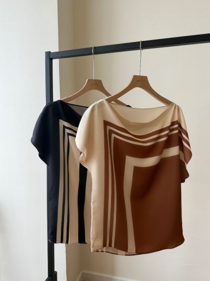 Wrenley Geometric Draped Top (Skirt to purchase seperately)