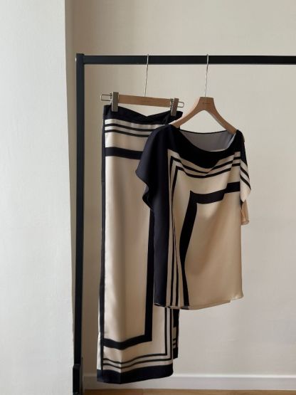 Wrenley Geometric Draped Top (Skirt to purchase seperately)