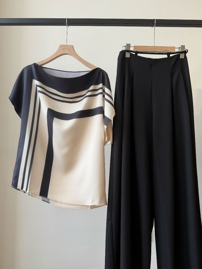 Wrenley Geometric Draped Top (Skirt to purchase seperately)