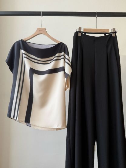 Wrenley Geometric Draped Top (Skirt to purchase seperately)