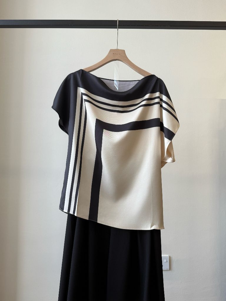 Wrenley Geometric Draped Top (Skirt to purchase seperately)