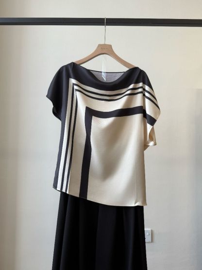 Wrenley Geometric Draped Top (Skirt to purchase seperately)