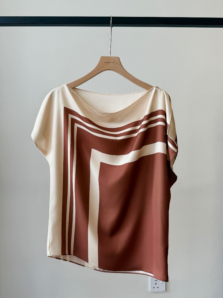 Wrenley Geometric Draped Top (Skirt to purchase seperately)