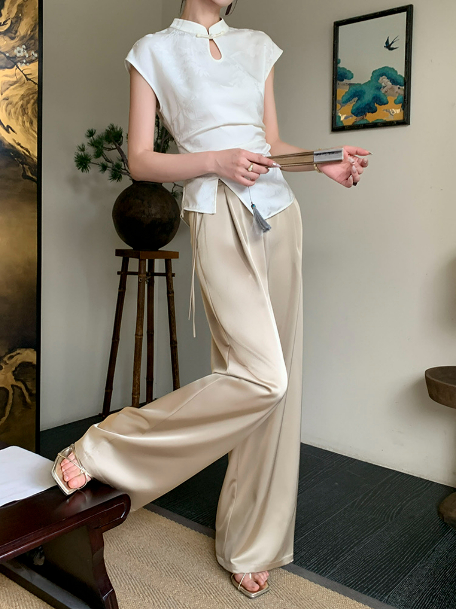 Ding Fang Cap Sleeve Oriental Top-The Black Bow-
